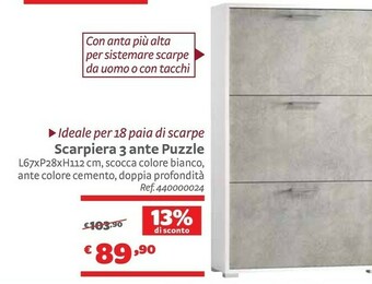 Bricocenter Scarpiera 3 Ante Puzzle offerta