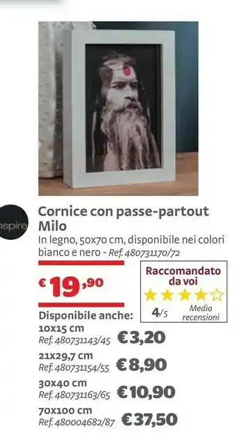 Bricocenter Milo Cornice Con Passe Partout offerta