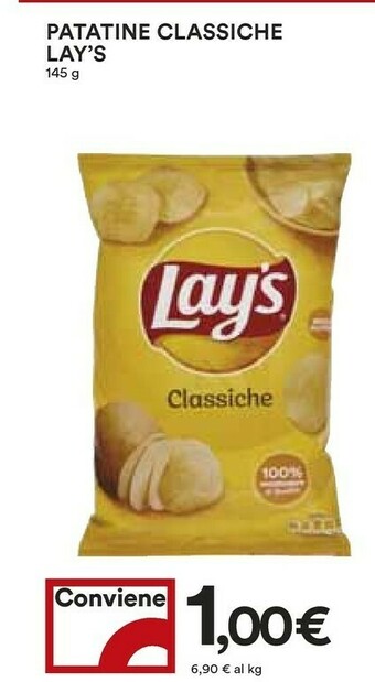 Coop Lay's Patatine Classiche 145 G(ml) offerta