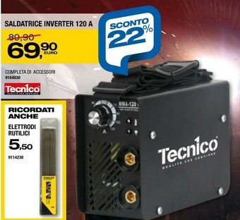 Bricofer Tecnico Saldatrice Inverter 120 A offerta