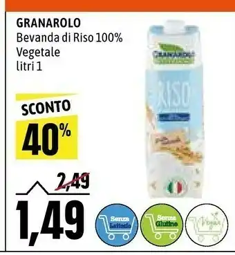 Emi Supermercati Granarolo Granarolo - Riso 100% Vegetale UHT 1000 g(ml) offerta