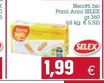 Emi Supermercati Selex Biscotti Bio Primi Anni offerta