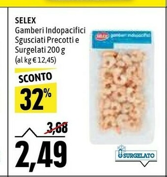 Emi Supermercati Selex Gamberi Indopacifici Sgusciati Precotti E Surgelati offerta