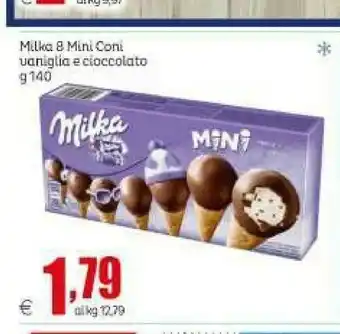 Elite Milka 8 Mini Coni Vaniglia E Cioccolato 140 G offerta
