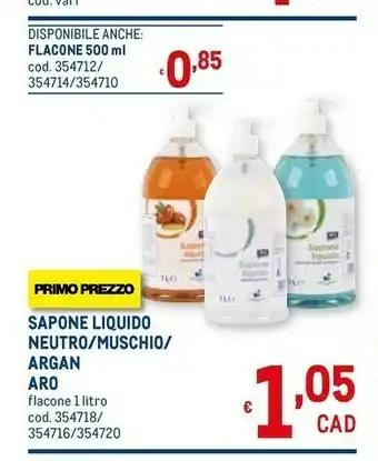 Metro Aro Sapone Liquido Neutro offerta