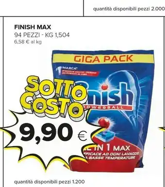 Oasi Finish Detersivo lavastoviglie offerta
