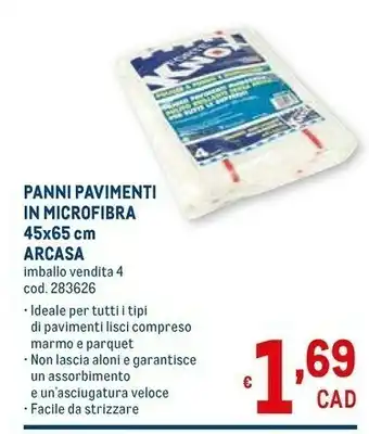 Metro Arcasa Panni Pavimenti In Microfibra offerta