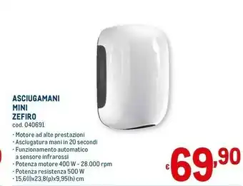 Metro Asciugamani Mini Zefiro offerta
