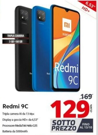 Comet Xiaomi Redmi 9C offerta