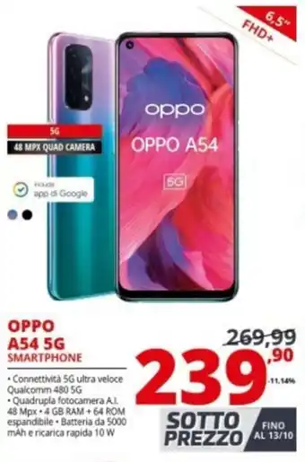Comet Oppo A54 5G Smartphone offerta