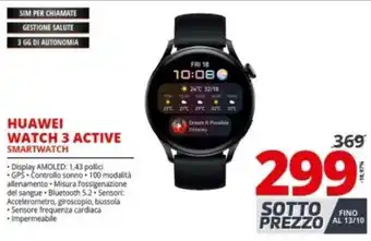 Comet Huawei Watch 3 Active Smartwatch offerta