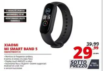 Comet Xiaomi Mi Smart Band 5 Smartwatch offerta