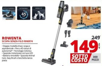 Comet Rowenta Scopa Senza Filo RH6974 offerta