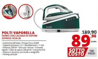 Polpi Vaporella Ferro con Caldaia di Vapore Express VE30.20