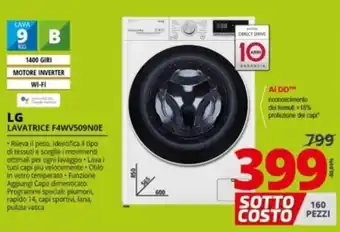 Comet LG Lavatrice F4WV509N0E offerta