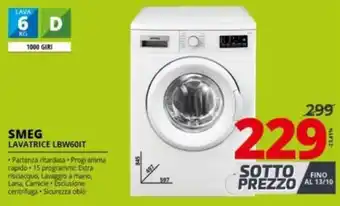 Comet Smeg Lavatrice LBW60IT offerta