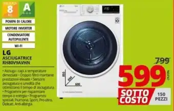 Comet LG Asciugatrice RH80V9AVHN offerta
