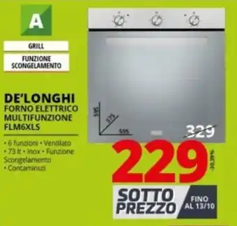 Comet De'Longhi Forno Elettrico Multifunzione FLM6XLS offerta