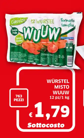 Ecu Discount Wuuw Würstel Misto 12pz/1kg offerta