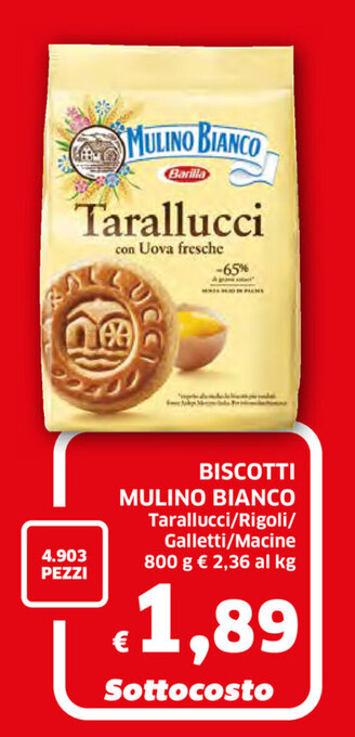 Ecu Discount Mulino Bianco Biscotti 800g offerta