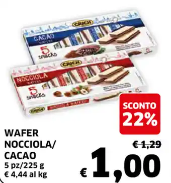 Wafer Nocciola/Cacao 5pz/225g