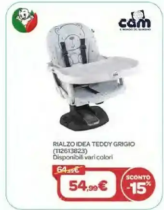 Bimbo Store Cam Rialzo Idea Teddy Grigio offerta