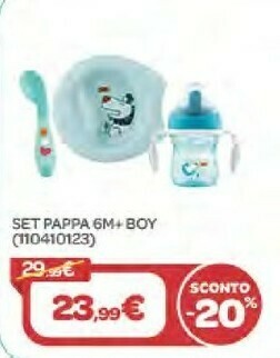 Bimbo Store Chicco Set Pappa 6m+ Boy offerta