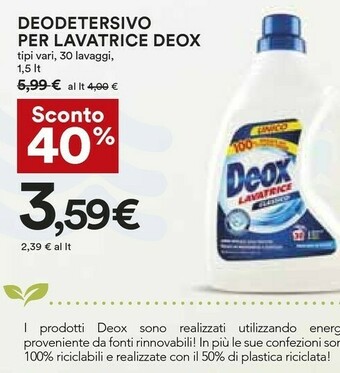 Coop Detersivo lavatrice offerta