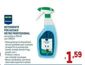 Metro Metro Provessional Detergente Per Acciaio offerta
