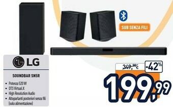 Unieuro LG SN5R.DEUSLLK Altoparlante Soundbar 4.1 Canali 520 W Nero offerta