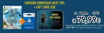 Unieuro Sony Horizon Forbidden West PS5 + Gift Card offerta