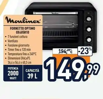 Moulinex Fornetto Optimo OX485810