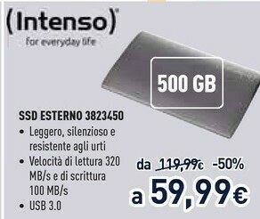 Unieuro Intenso SSD Esterno 3823450 offerta