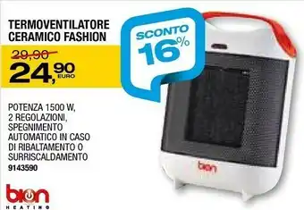 Self Bion Heating Termoventilatore Ceramico Fashion 1500 W offerta