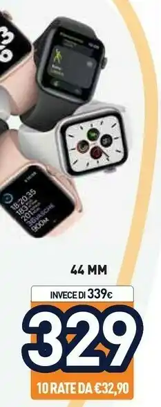 Unieuro Apple Watch SE 44 Mm OLED Oro GPS (satellitare) offerta
