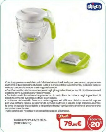 Bimbo Store Chicco Cuocipappa Easy Meal offerta