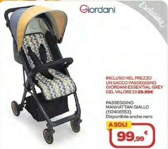 Bimbo Store Giordani Passeggino Manhattan Giallo offerta