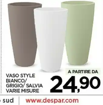 Despar Vaso Style Bianco offerta