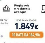 Unieuro Samsung Galaxy Z Fold3 5G 256GB Phantom Green RAM 12GB Display 6,2"/7,6" Dynamic AMOLED 2X offerta