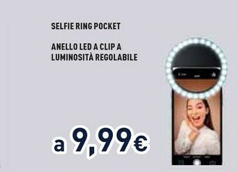 Unieuro Cellularline Selfie Ring Pocket offerta