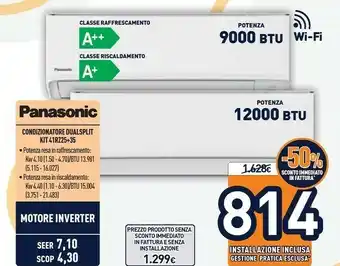Unieuro Panasonic Condizionatore 41RZ25+35 offerta