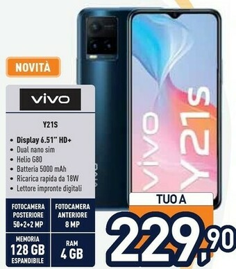 Unieuro Vivo Y21S offerta