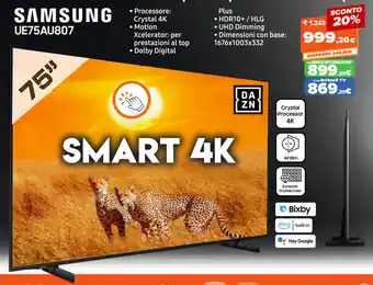 Expert Di Lella Samsung UE75AU807 offerta
