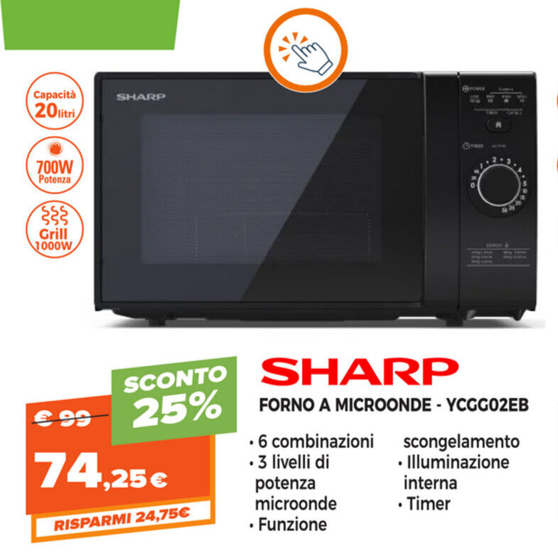 Sharp Forno a Microonde - YCGG02EB offerta di Expert Di Lella