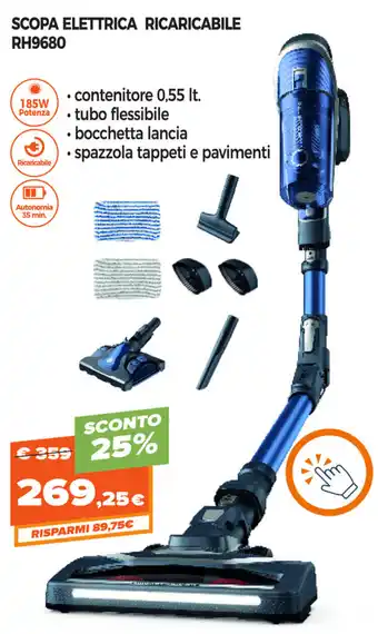 Expert Di Lella Rowenta Scopa Elettrica Ricaricabile RH9680 offerta