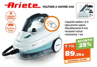 Expert Di Lella Ariete Pulitore a Vapore 4146 offerta