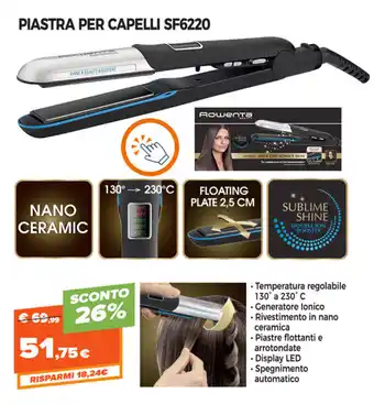 Rowenta Piastra per Capelli SF6220