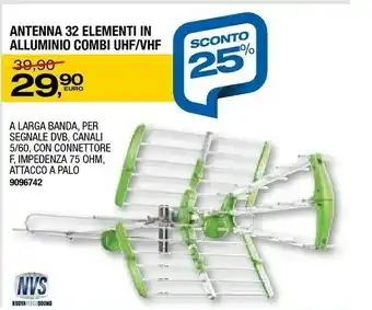 Antenna 32 Elementi In Alluminio Combi Uhf/vhf