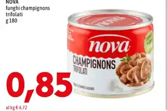 MEGA NOVA funghi champignons trifolati g 180 offerta