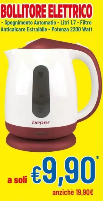 DPiù BOLLITORE ELETTRICO 1,7 Litri offerta